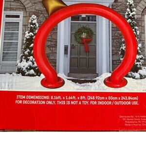 Brand new in box Inflatable Ornament Arch Blow up Red / Gold